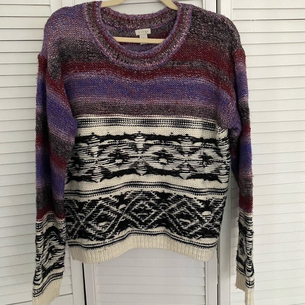 Cropped Aztec Sweater - Picture 2 of 3